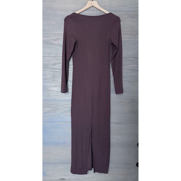VICTORIA'S SECRET Ribbed Modal Long-Sleeve Slip Dress Sz Medium NWT Brown  Mousse - mordernwear.com